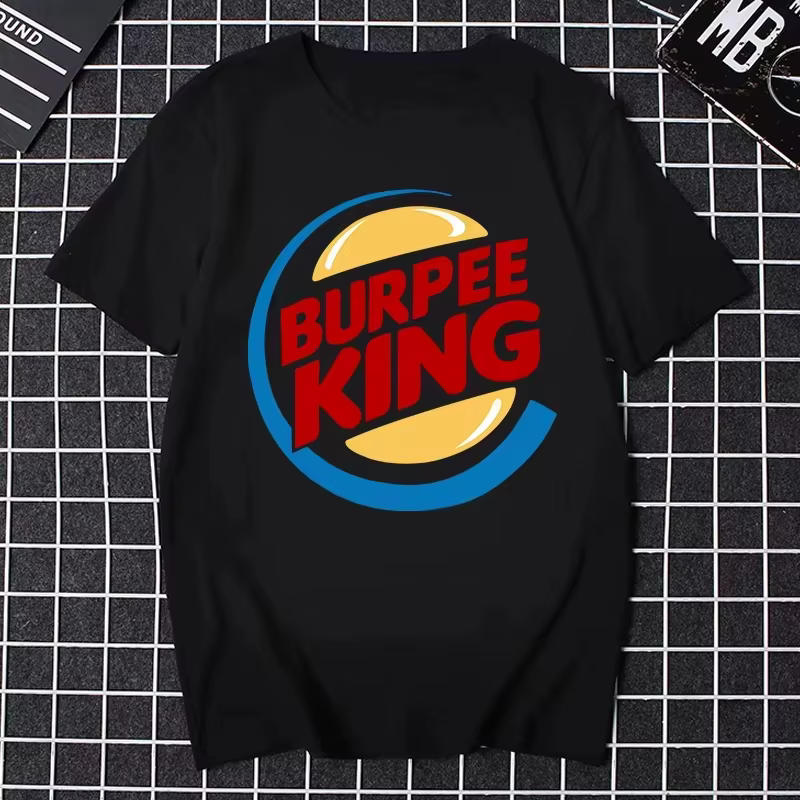 T-shirt Crossfit Burpee King en coton pour hommes et femmes, Streetwear d'été