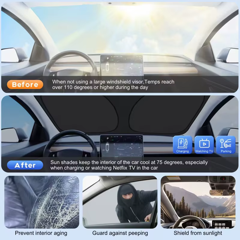 Pare-soleil pour pare-brise de voiture Volkswagen VW Polo 2011 – 2018, blocs de protection contre les rayons UV, accessoires de voiture d'été