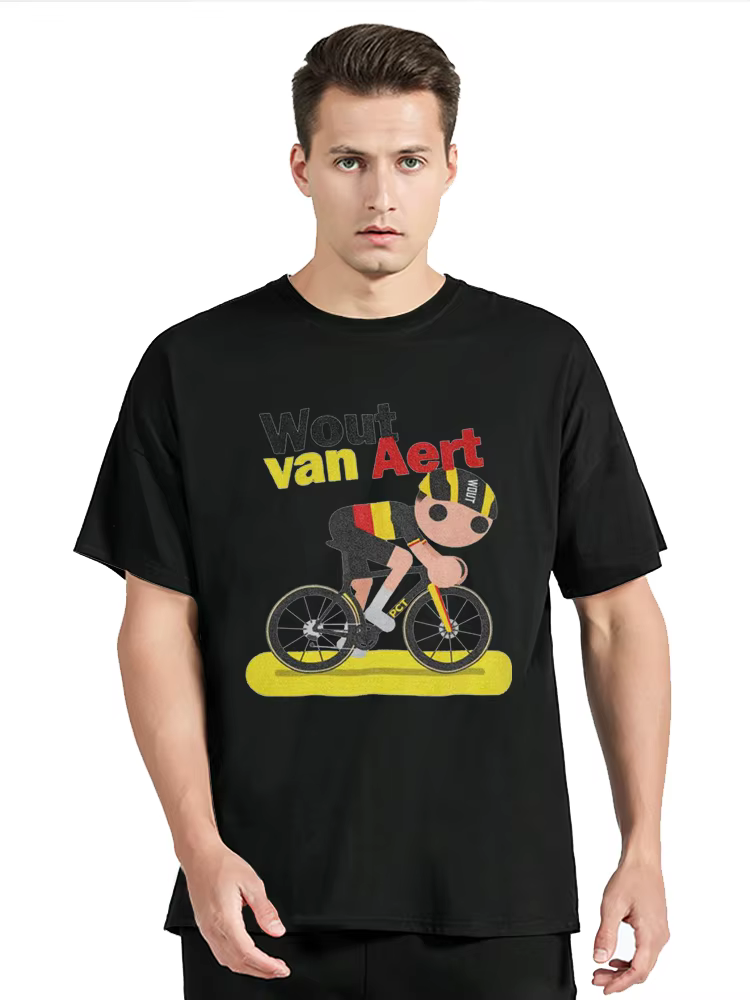 T-shirt en coton de dessin animé mignon pour hommes