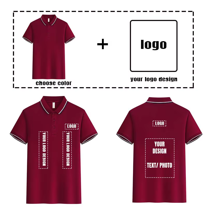 LOGO personnalisé Polo hommes été