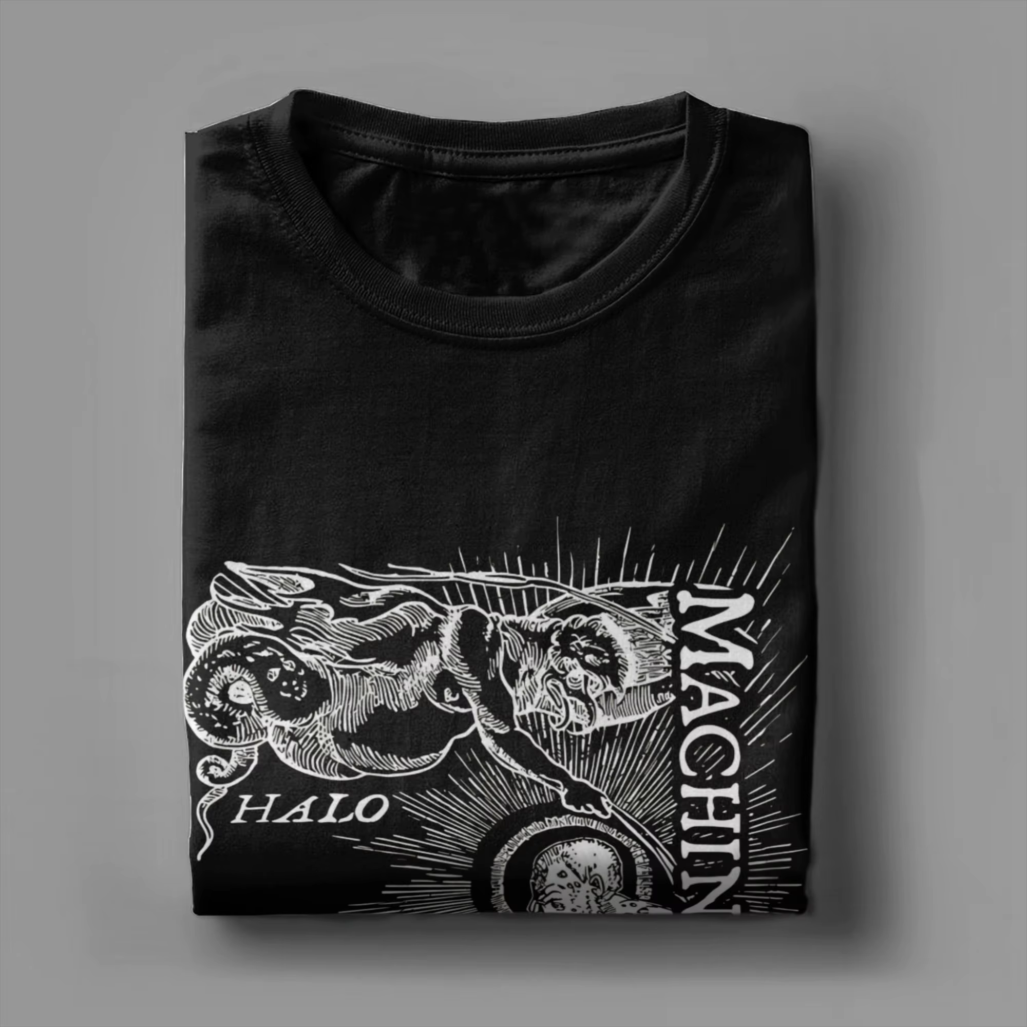 T-shirt streetwear Machine Head (3) en coton
