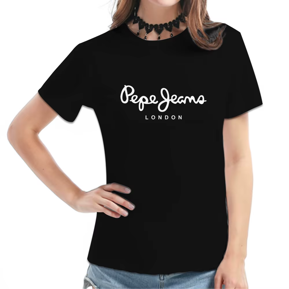T-shirt à manches courtes bordeaux pour femmes - Imprimé graphique typographie du script de Londres