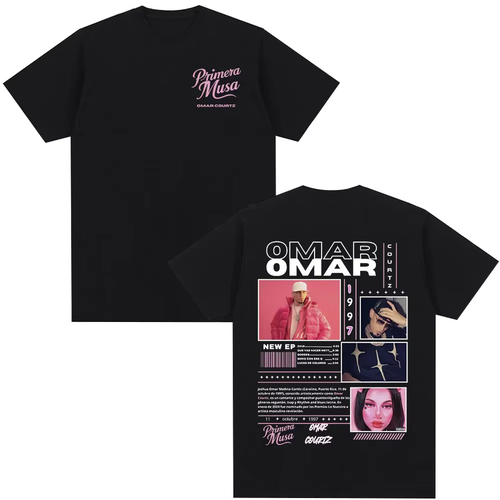 Omar Courtz Primera Musa Album Tour Merch T-shirt Hommes Femmes Vêtements Hip Hop Mode