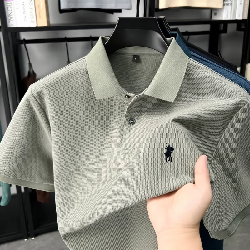 Designer marque 100% coton manches courtes polo chemise de luxe mode pony broderie hommes affaires loisirs été nouveau Respirabilité golf T-shirt