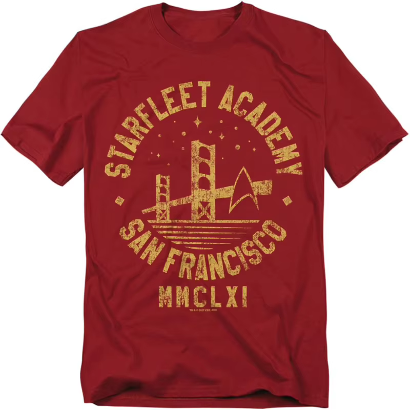 T-shirt Star Trek Live Long & Prosper en charbon de bois