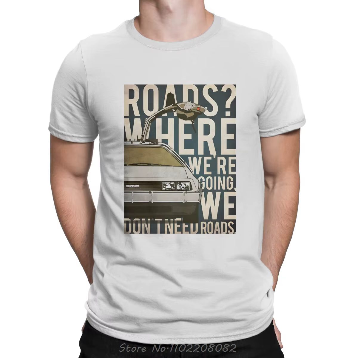 T-shirt à Manches Courtes et Col Rond pour Homme