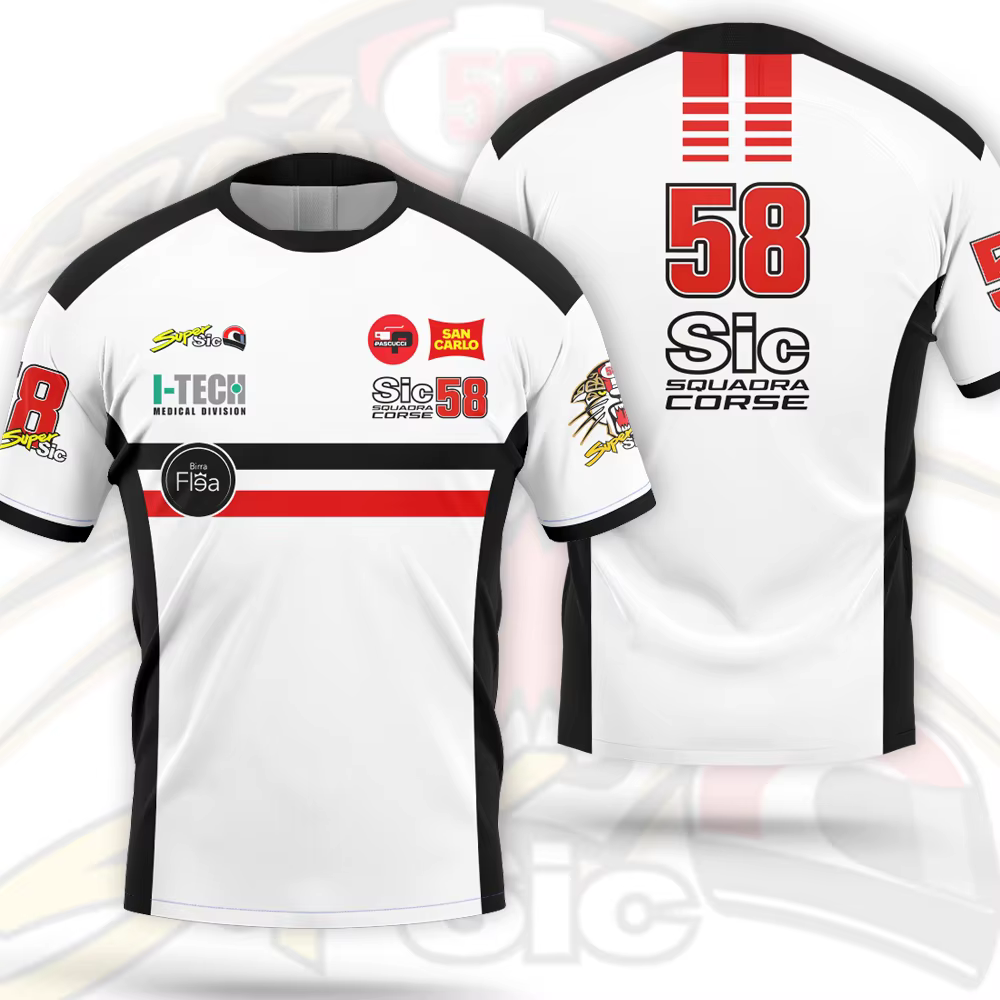 T-shirt pour hommes Marco Simoncelli SIC 58 Driver Fans