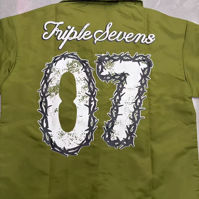T-shirt Vert Triple Sevens avec empiècement noir