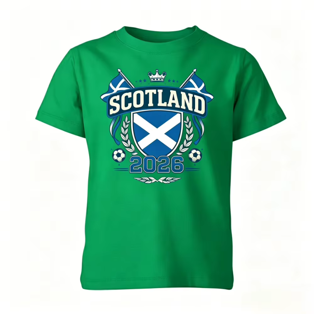 T-shirt de supporter d'Écosse 2026 – Vêtements et accessoires de football – Cadeau pour les fans