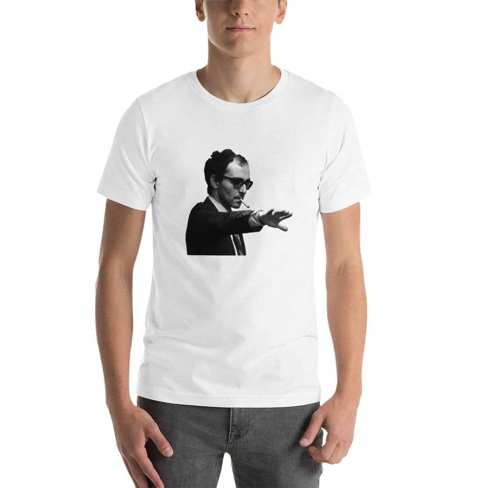T-shirt de luxe pour homme, inspiré de Godard, avec design graphique
