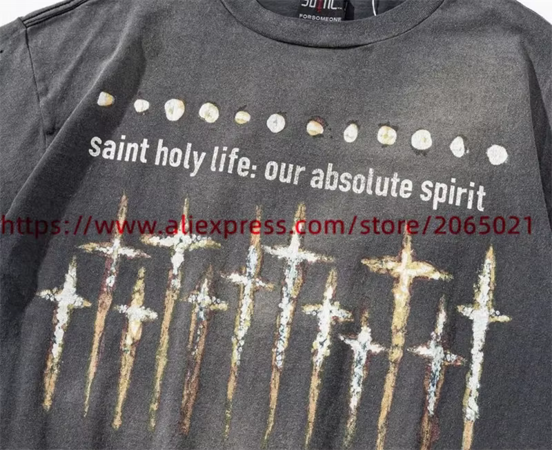 T-shirt vintage délavé pour hommes et femmes