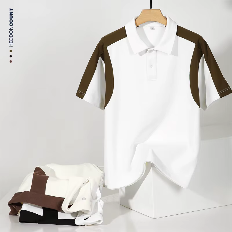 Polo Homme Ample Nouvelle Collection Printemps-Été 2026 à Col Revers et Manches Courtes