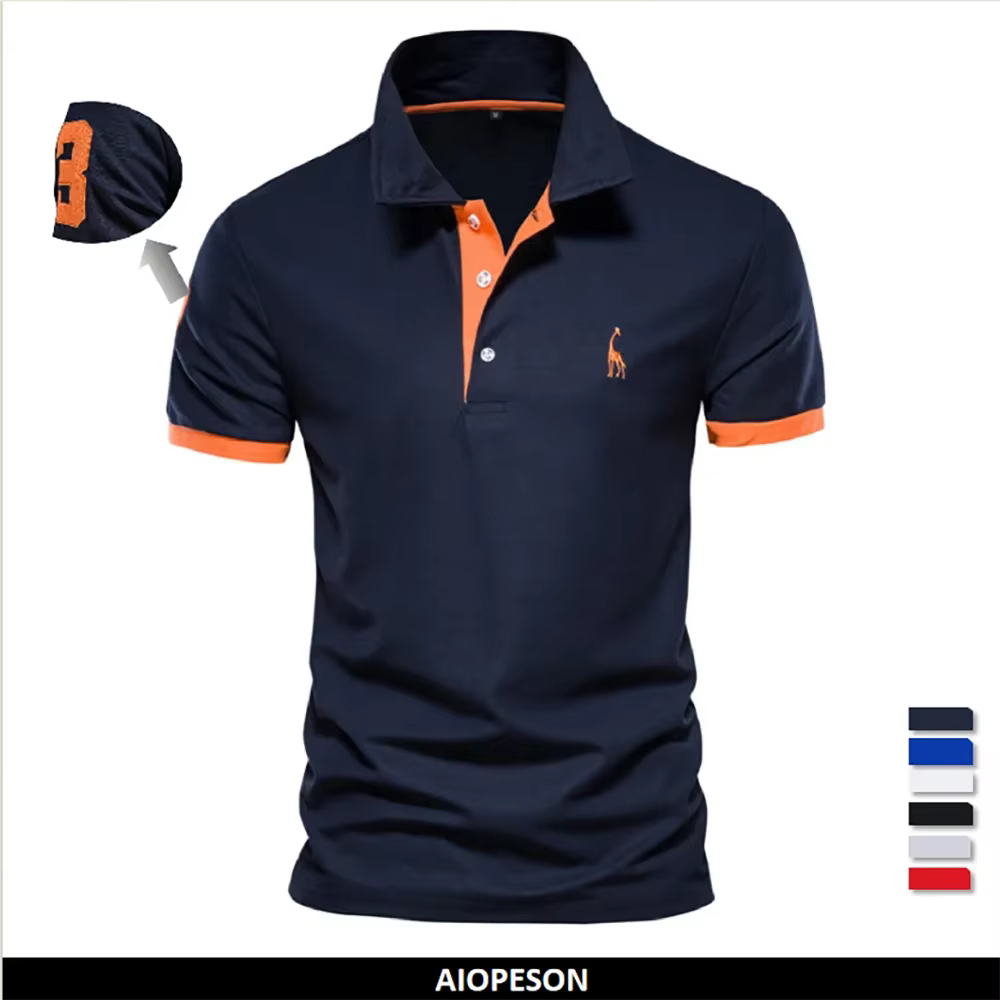 Polo Girafe à Manches Courtes pour Homme
