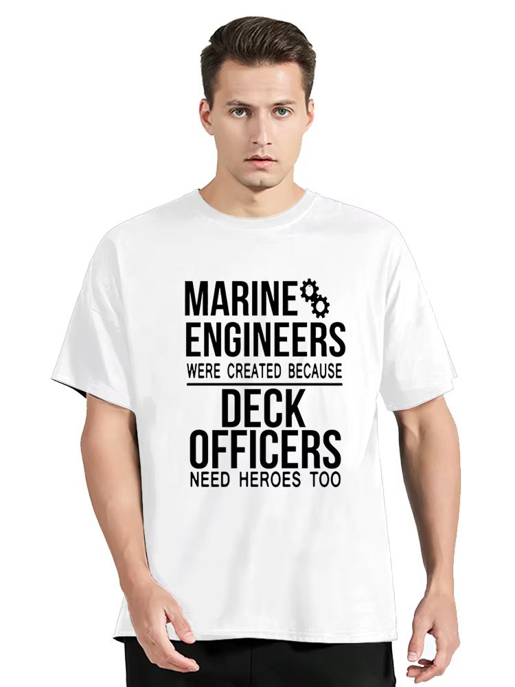 Drôle ingénieur marin t-shirts graphique coton Streetwear Harajuku génial blague T-shirt hommes vêtements surdimensionné