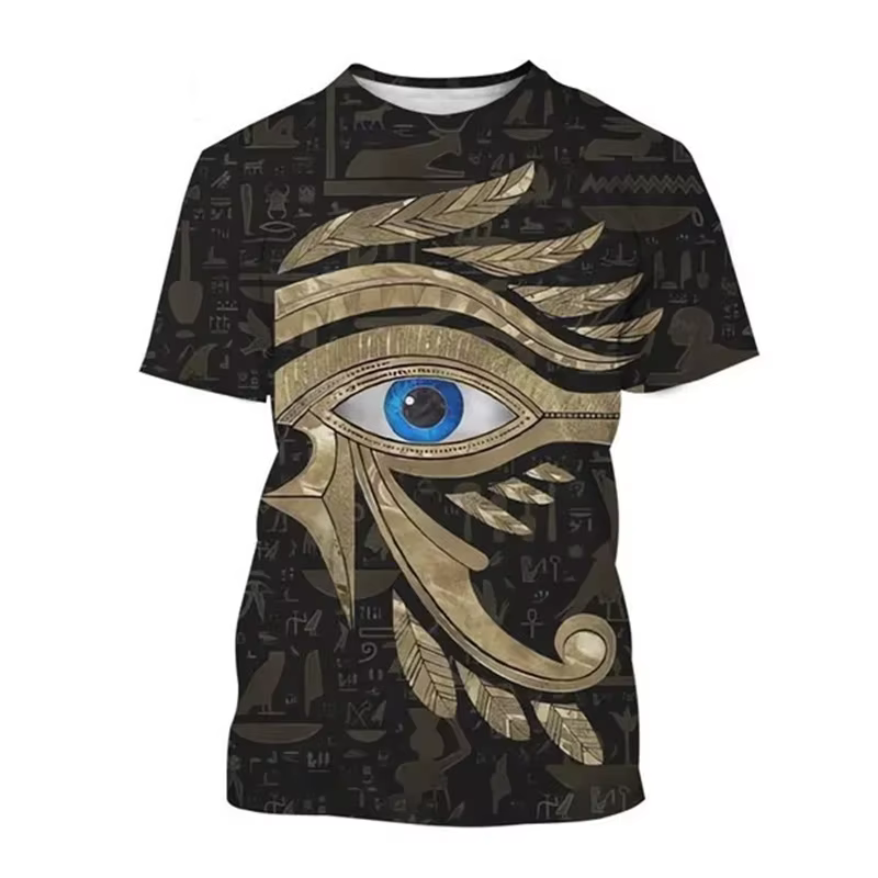 Été ancien pharaon égyptien graphique impression 3D T-Shirts hommes femmes t-shirt décontracté à manches courtes