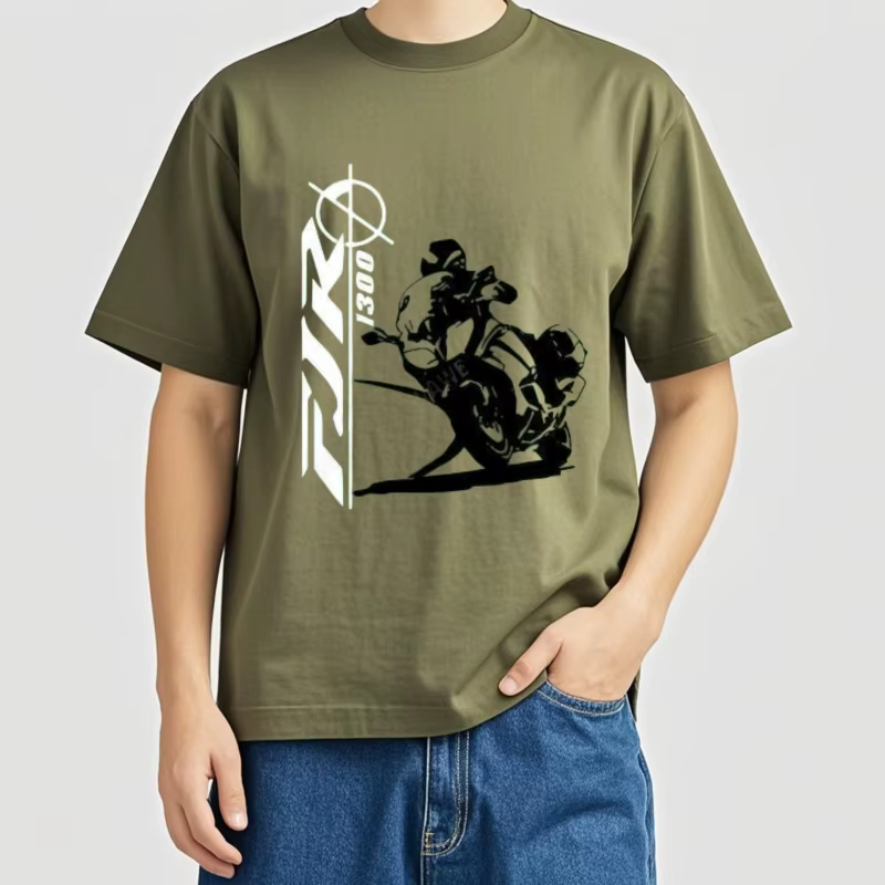Offres spéciales nouvelle marque-vêtements T-Shirts hip-hop Simple épissage T-Shirt hauts FJR 1300 T-Shirt moto pour les Fans d'équitation T-Shirt