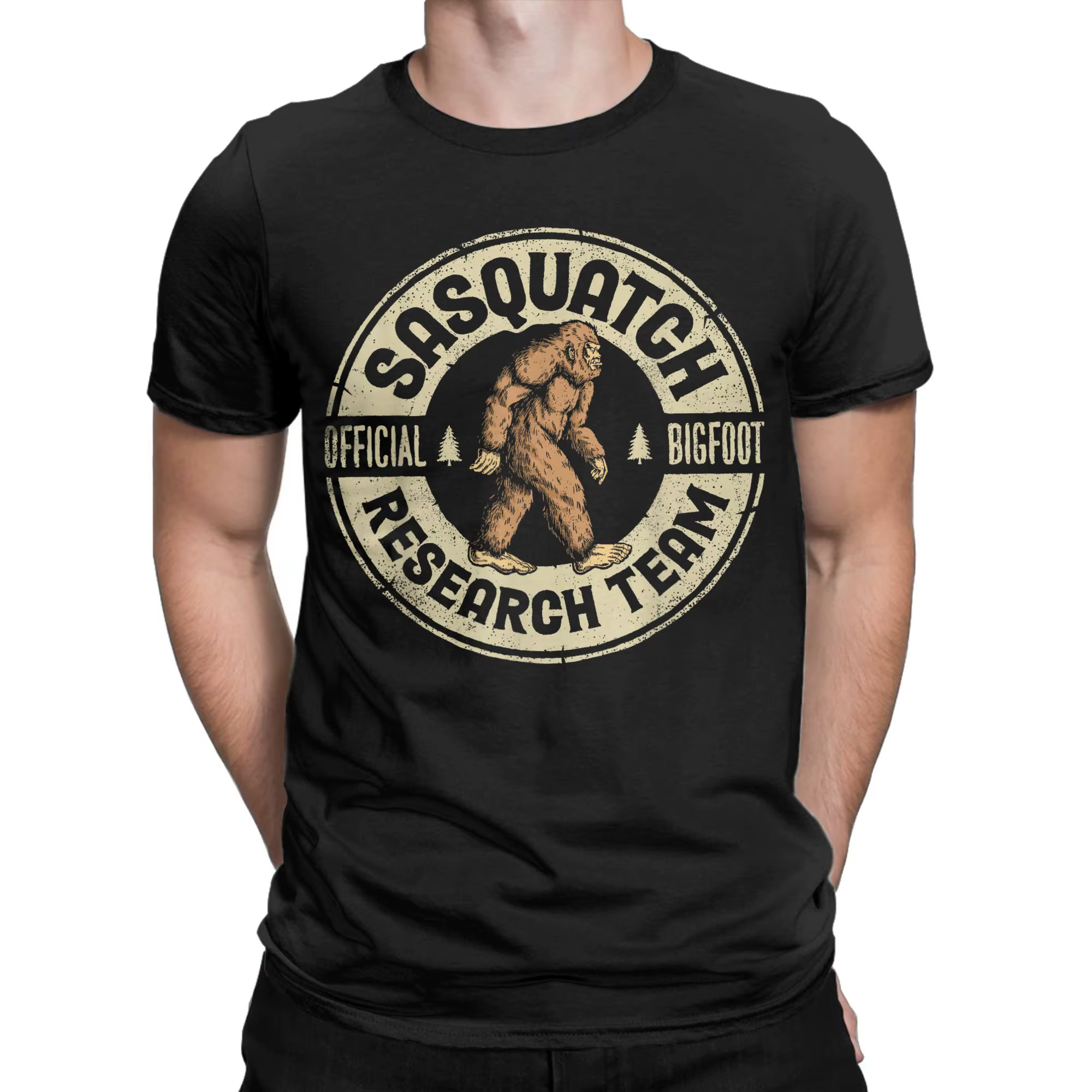 Streetwear t-shirt été Bigfoot équipe de recherche rétro Vintage Sasquatch t-shirts coton