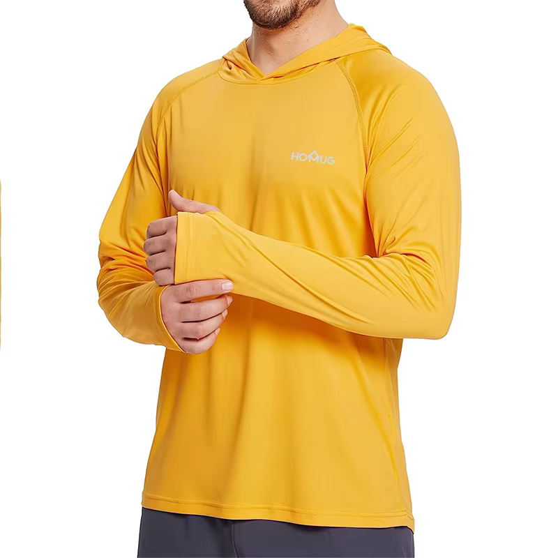 Sweat à capuche pour hommes Protection solaire UPF50 + T-Shirt à manches longues chemise de cyclisme à capuche séchage rapide respirant crème solaire UV chemises de pêche