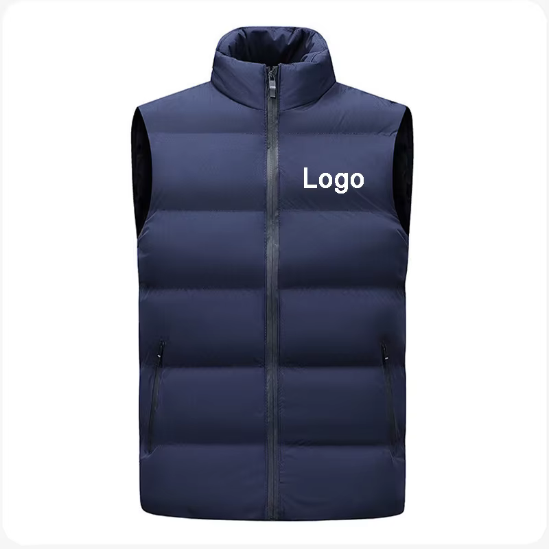 Gilet sans manches personnalisé avec fermeture éclair pour homme