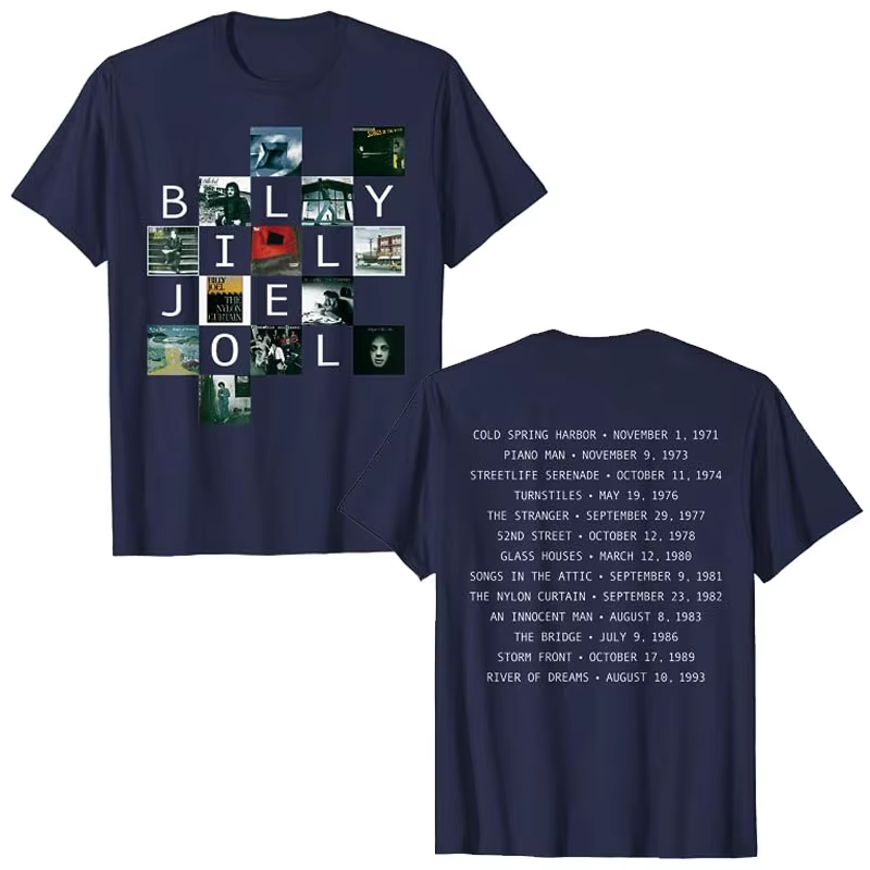 Billy Joel - MSG Subway T-Shirt Albums ensemble liste
