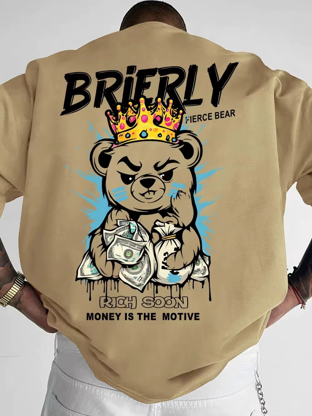 T-shirt Homme Tendance d'Été à Col Rond
