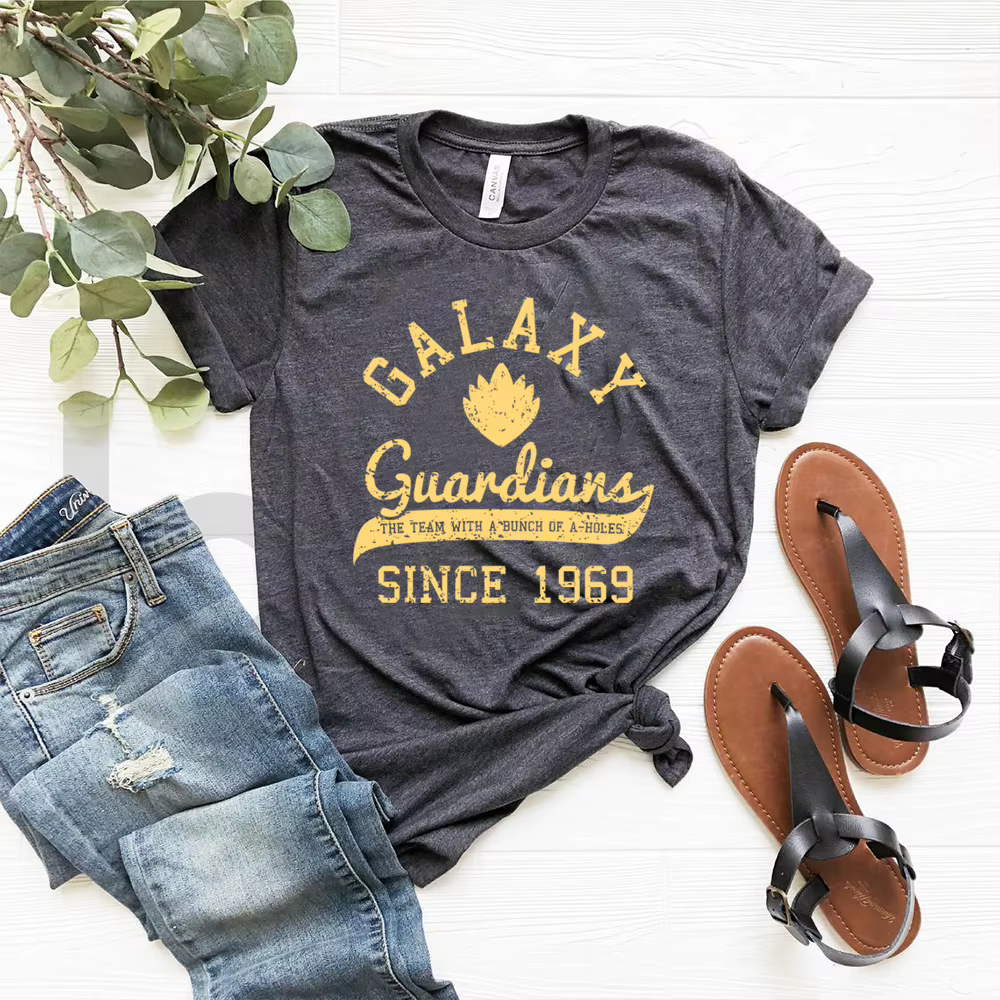 T-shirt unisexe Galaxy Guardians Since 1969, logo graphique des gardiens, chemise à manches courtes pour hommes et femmes, haut de film Smile Hero, cadeau GérGift