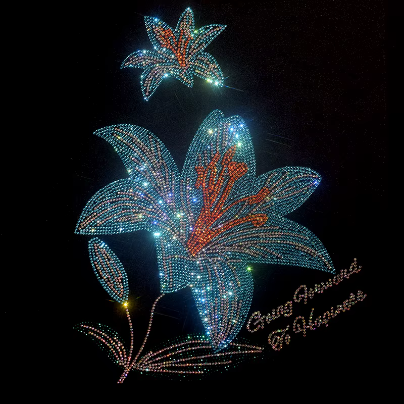 T-Shirt à fleurs en strass pour femmes