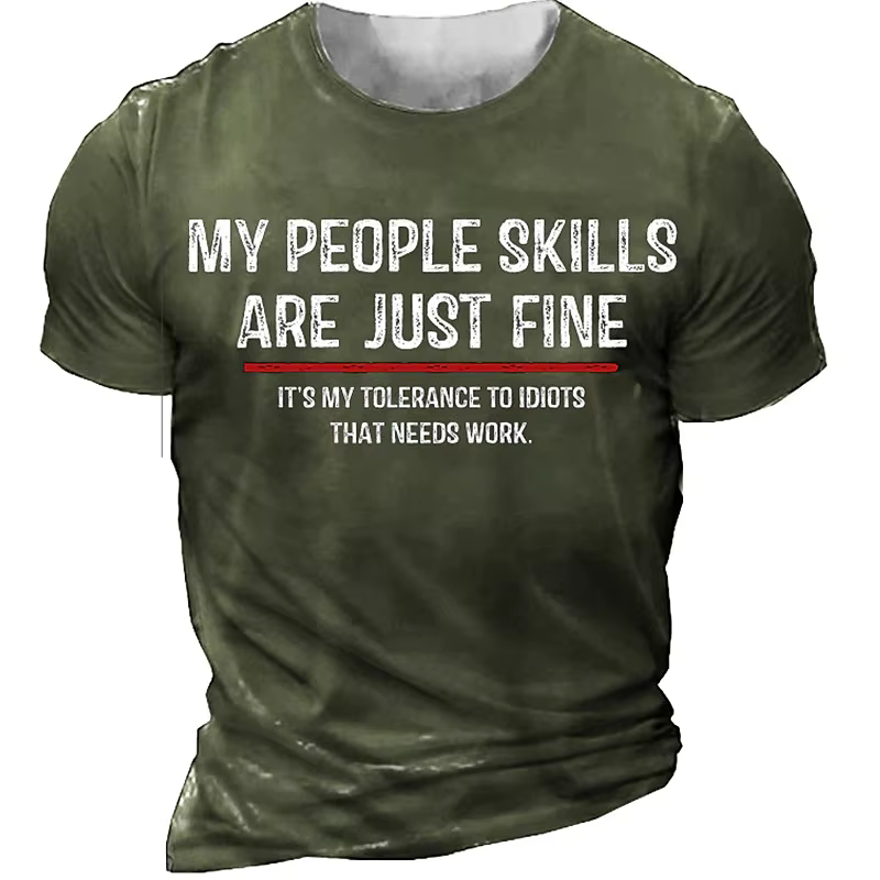 T-shirt graphique de lettre drôle pour hommes