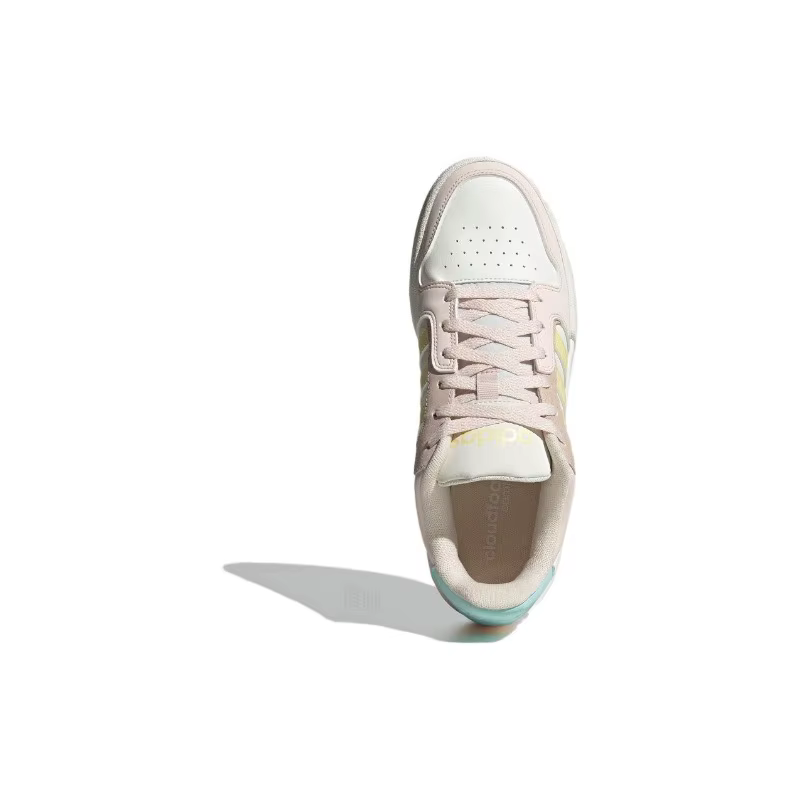 adidas ENTRAP Sneakers basses unisexes rose et blanc en cuir synthétique, style rétro, pour le basketball, le campus et le skate - ID6054