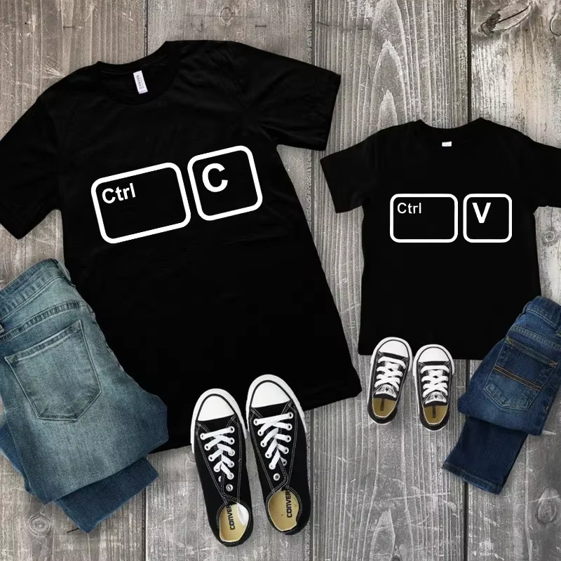T-shirt de famille CTRL + C CTRL + V