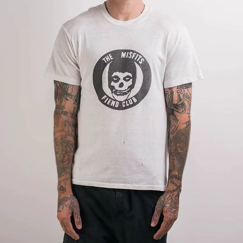 T-shirt décontracté Misfits Band Rock Hardcore Punk pour hommes et femmes