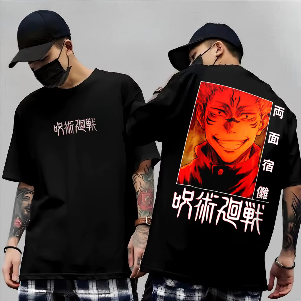 Gojo Satoru Jujutsu Kaisen imprimé manches courtes T-shirt coton enfant vêtements drôle col rond Harajuku Y2K nouveauté
