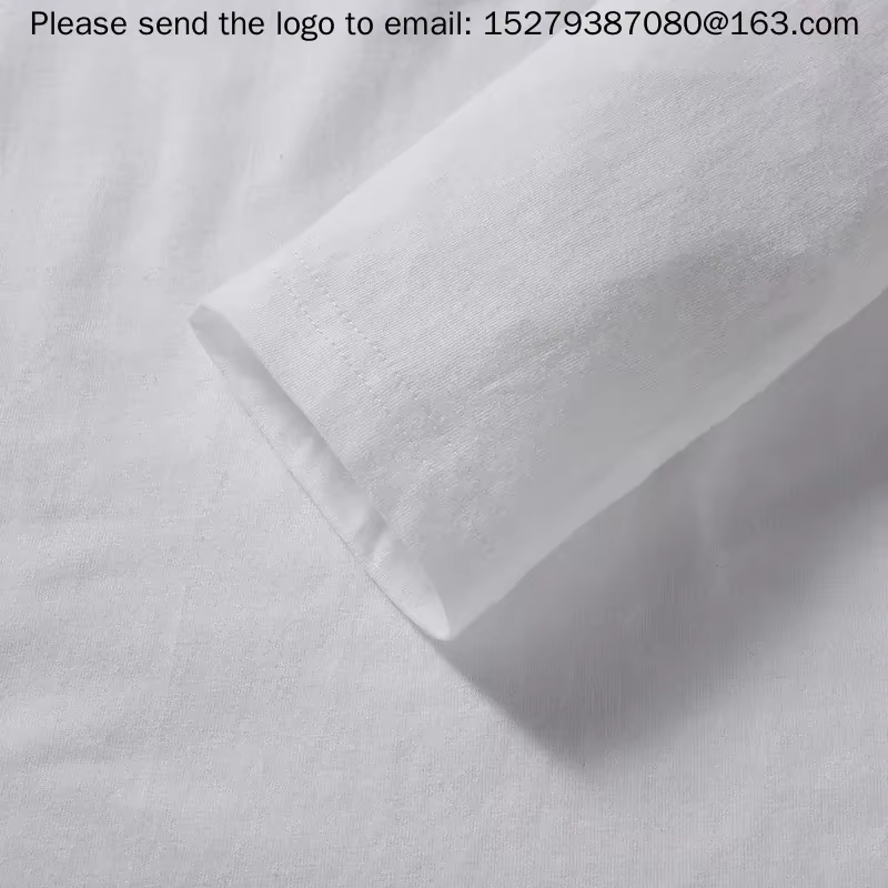 Les hommes et les femmes peuvent ajouter une copie d'image gratuite aux T-shirts en coton à manches longues sans logos