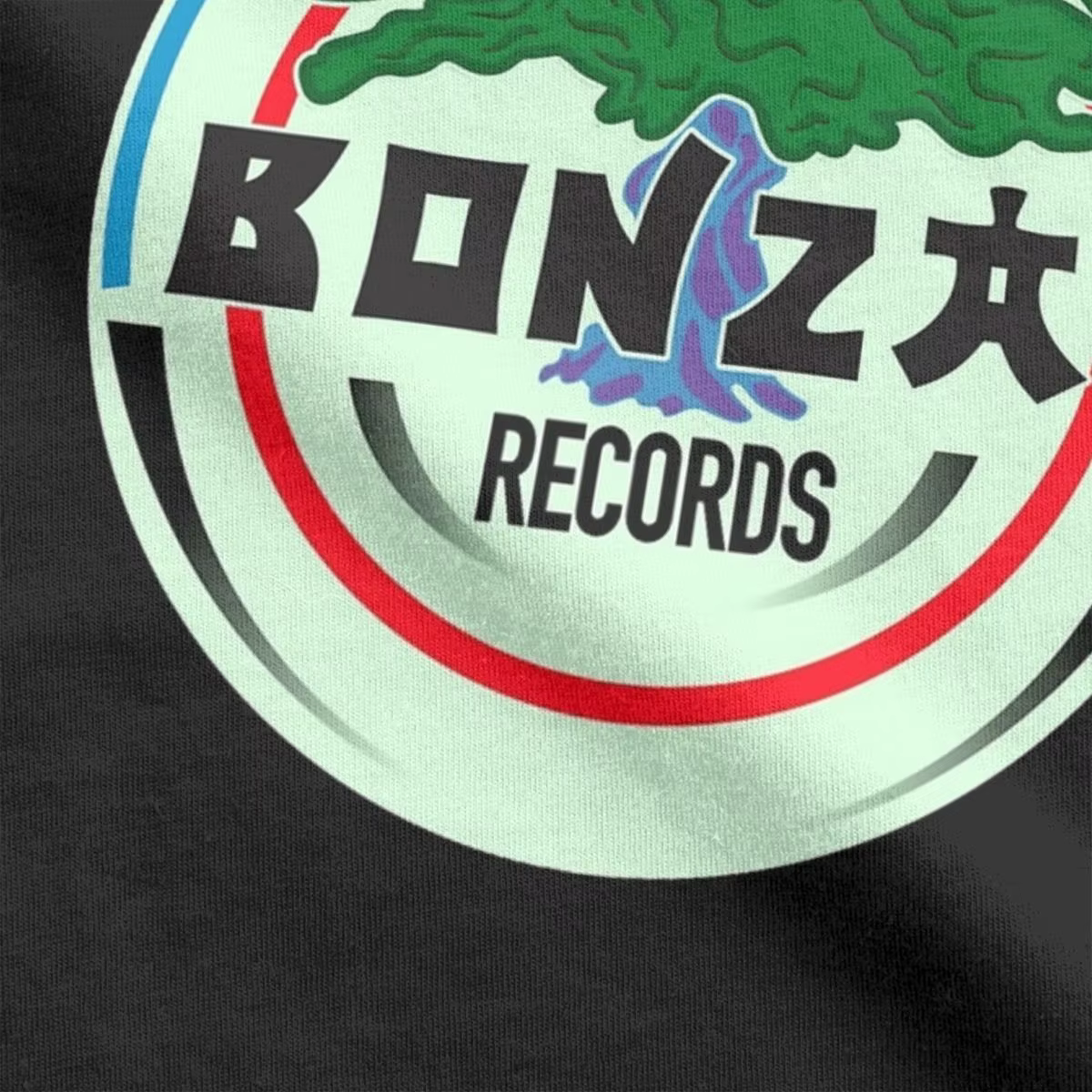 Bonzai Records t-shirt pour hommes pur coton Cool T-Shirts col rond