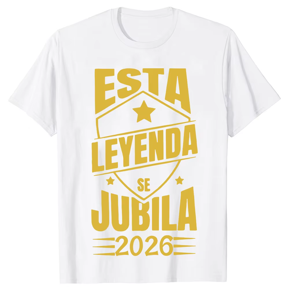 T-shirt Rétro « The Man Be Retired 2026 » – Cadeau pour Papa à la retraite – Vêtements pour Hommes 100% Coton Doux – T-shirts Décontractés Unisexe – Taille EU