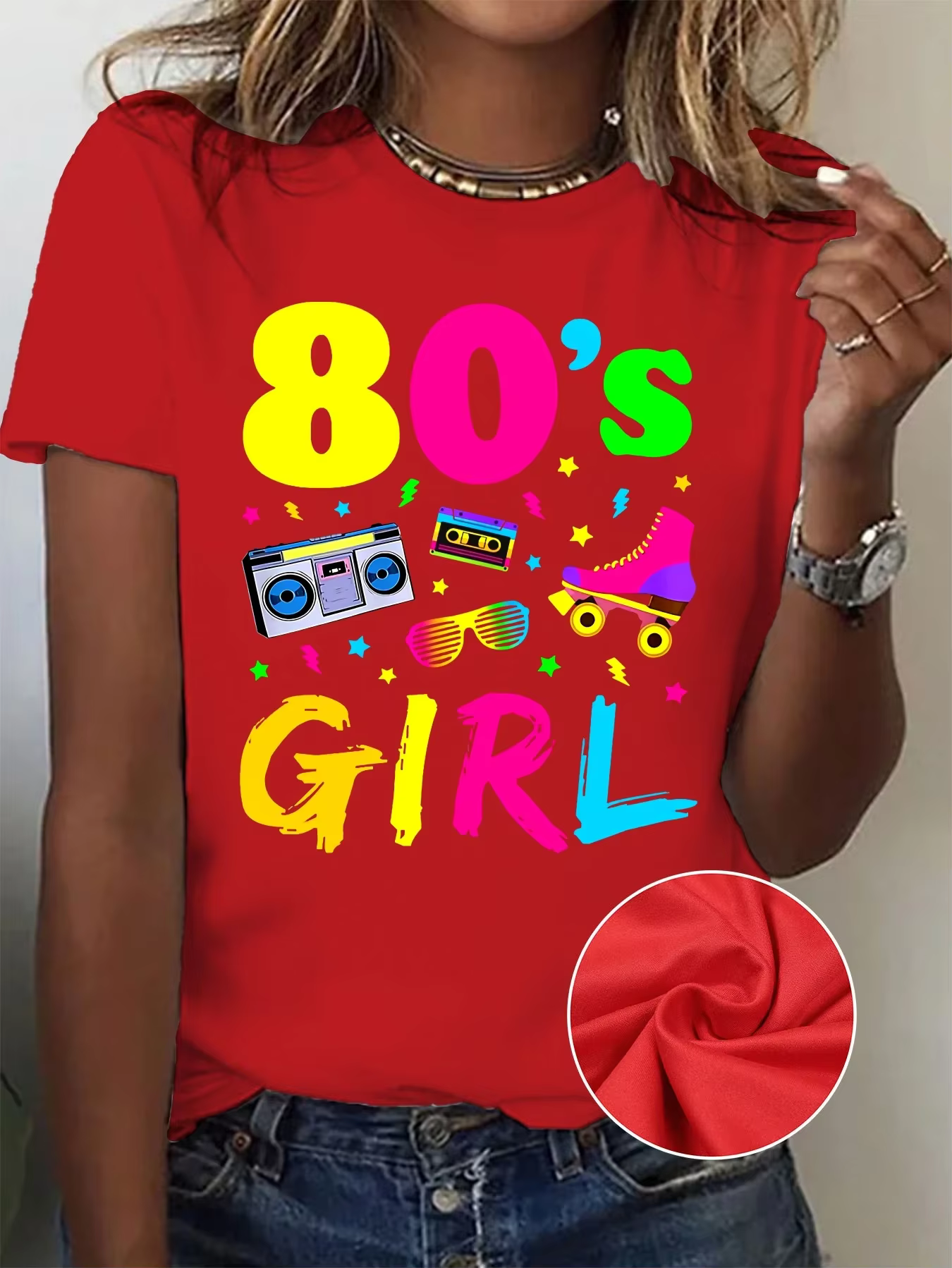 T-shirt décontracté à col rond