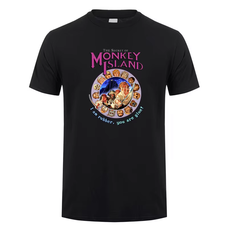 Secret de l'île des singes t-shirt été hommes coton à manches courtes T-shirts drôle