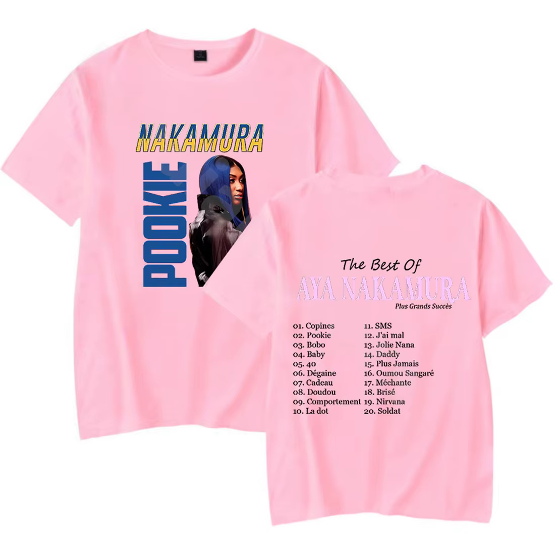 Aya Nakamura T-shirt à manches courtes pour hommes et femmes