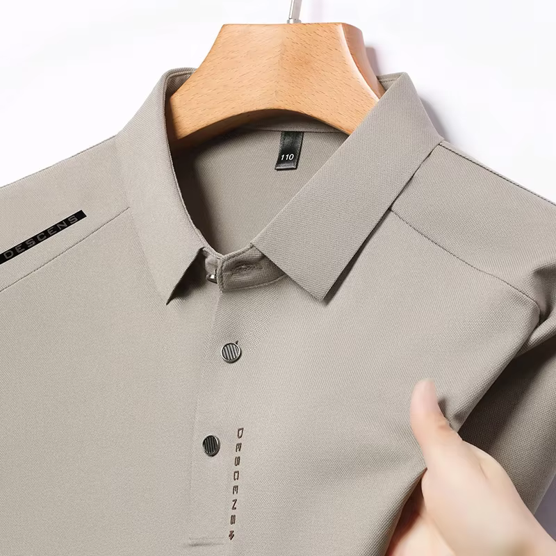 Nouveau Polo Homme Décontracté Imprimé à Manches Courtes Anti-Plis Respirant Confortable Été Polyvalent 2026