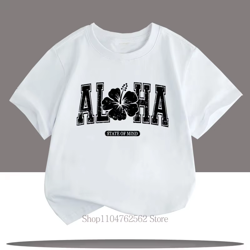T-shirts pour enfants avec imprimé graphique Aloha