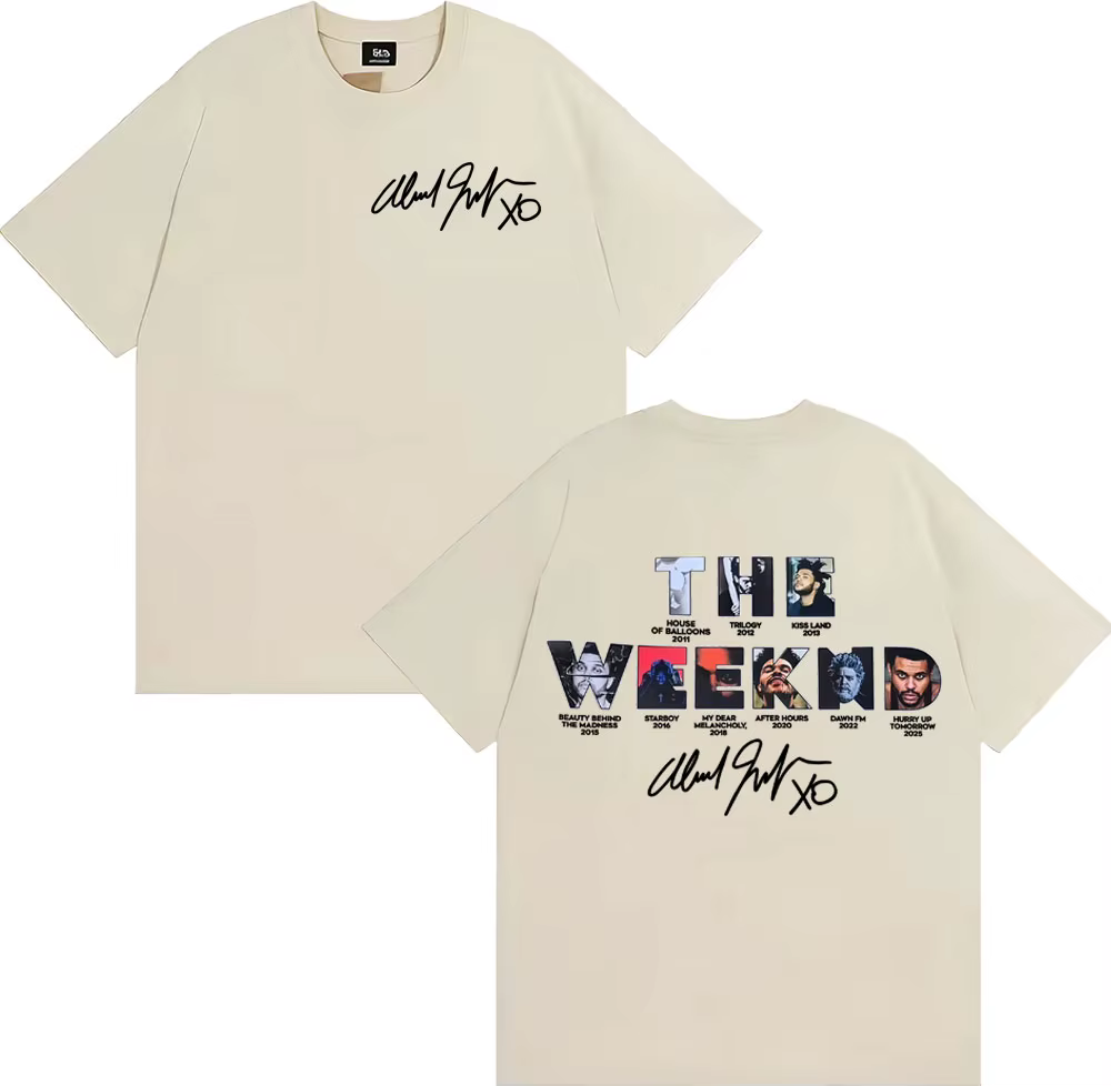 The Weeknd Hurry Up Tomorrow Couverture d'album 2025 T-shirt Vêtements pour hommes High Street