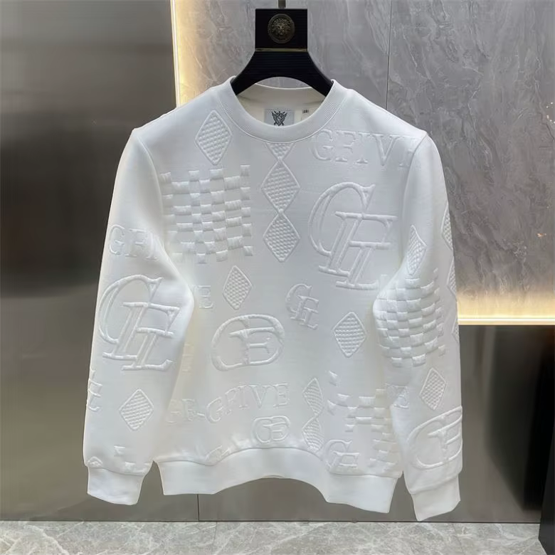 T-shirt à manches longues en Jacquard pour hommes