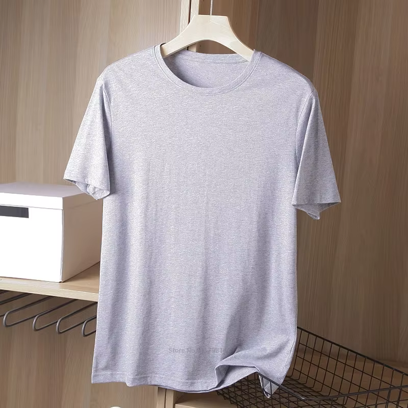 T-Shirt à Manches Courtes et Col Rond pour Homme
