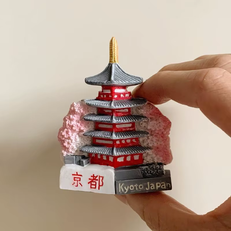 Tokyo Asakusa Temple 3D aimants pour réfrigérateur résine peinte souvenirs touristiques cadeaux Kyoto culturel créatif