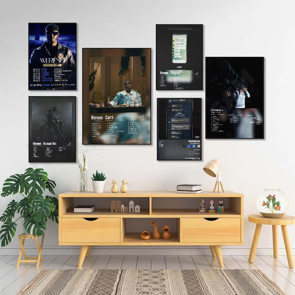 W-Werenoi pyramide chanteur Album affiche polyvalente mur Art impression pour salon chambre couloir bureau Bar | Cadeau de décoration pour la maison