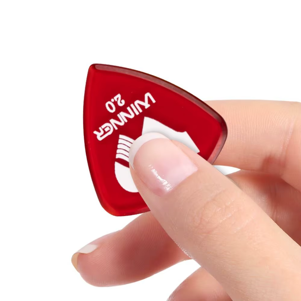 6 pièces gagnant plectres de guitare grand triangulaire anti-dérapant plectres de guitare électrique 2.0MM d'épaisseur Triangle plectres guitare jouant