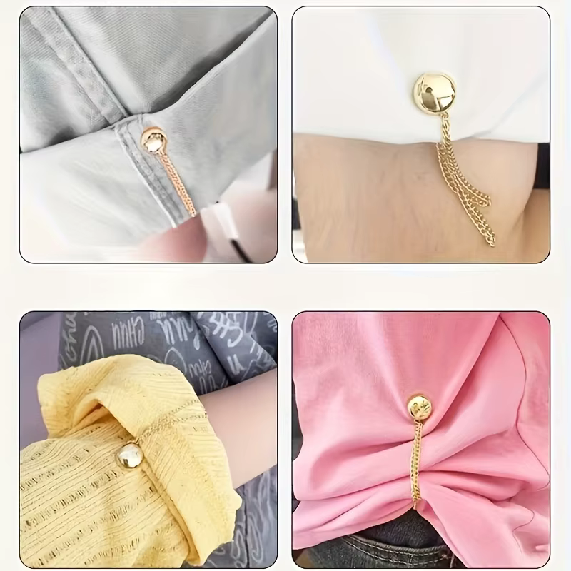6 Conseils pour raccourcir les t-shirts : boutons magnétiques de réglage de vêtements
