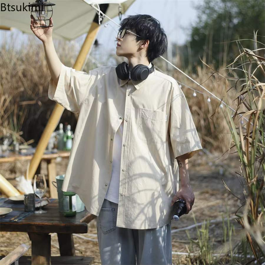 Chemises Vintage de Style japonais pour hommes