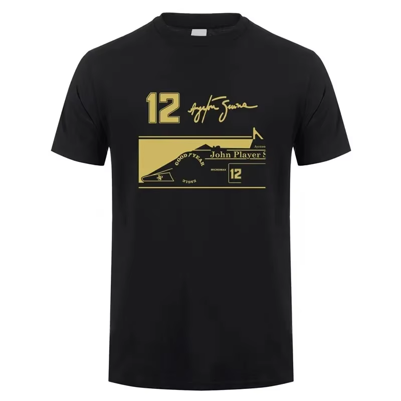 Nouveau héros Ayrton Senna t-shirt hommes à manches courtes coton T-shirts drôle Cool homme
