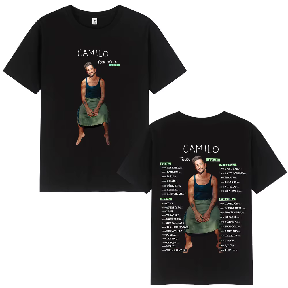 T-shirts de la tournée 2026 du chanteur Camilo